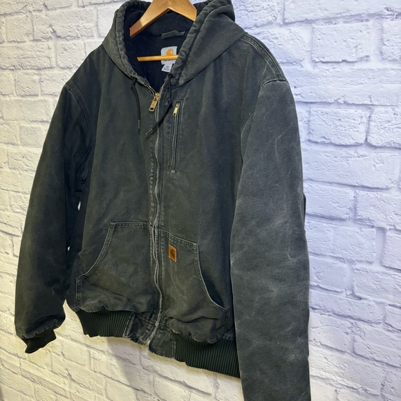 Carhartt Active Hooded Jacket Quilt Lined Mens 2XL Tall 101540 316 Green - Picture 15 of 16